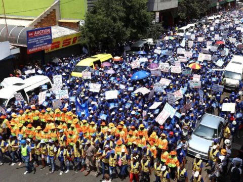 Hundreds protest South Africa energy crisis