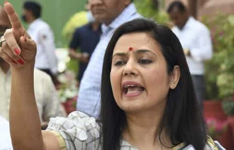 Trinamool MP Mahua Moitra at Parliament (PTI)