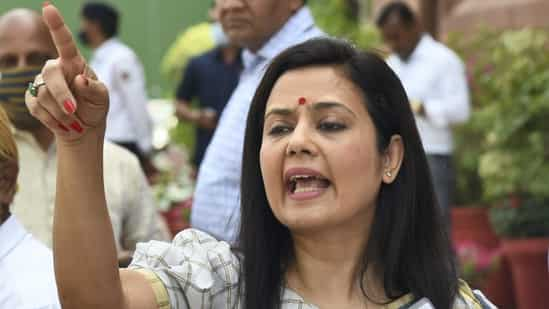 Trinamool MP Mahua Moitra at Parliament (PTI)