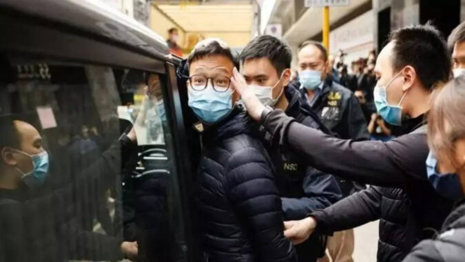 Protests outside Hong Kong court where national security trial set to begin