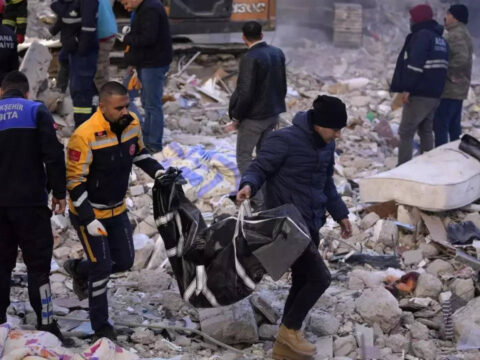 The Turkish street that lies in ruins after the quake