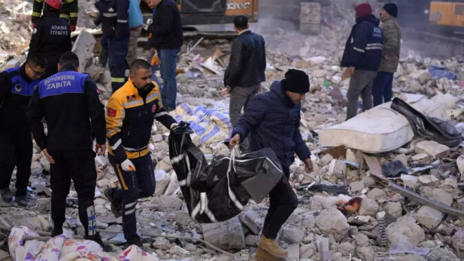 The Turkish street that lies in ruins after the quake