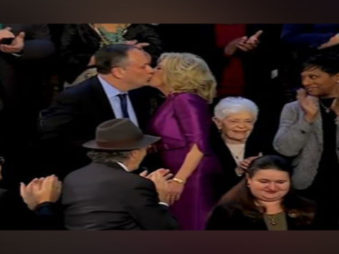 'Smooch of the Union': US first lady steals show with wayward kiss