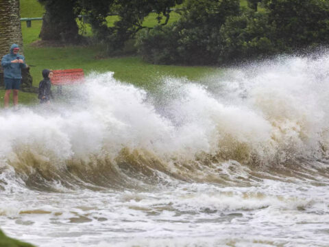 New Zealand city grinds to halt as deluge from cyclone looms