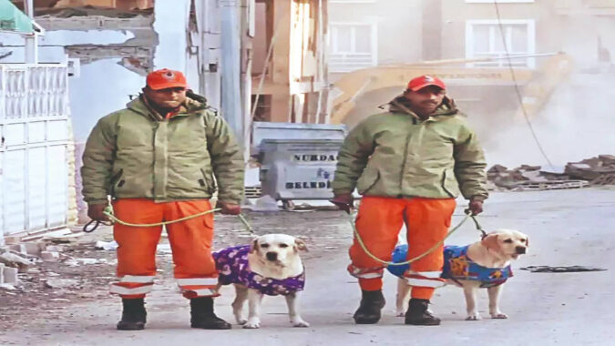 Turkey-Syria earthquake: NDRF's Romeo & Julie help find 2 trapped girls