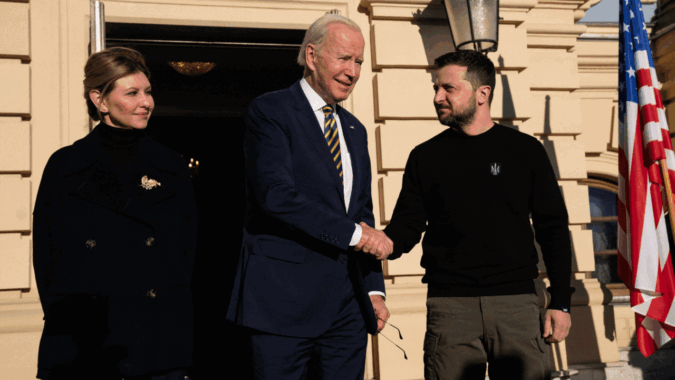 US President Joe Biden goes on high-risk five-hour visit to Ukraine as Russia holds fire