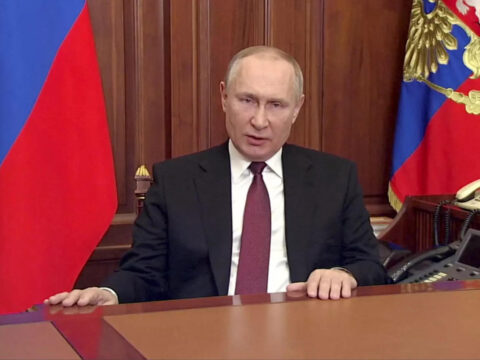 Vladimir Putin accuses West of threatening Russia's very existence with Ukraine war