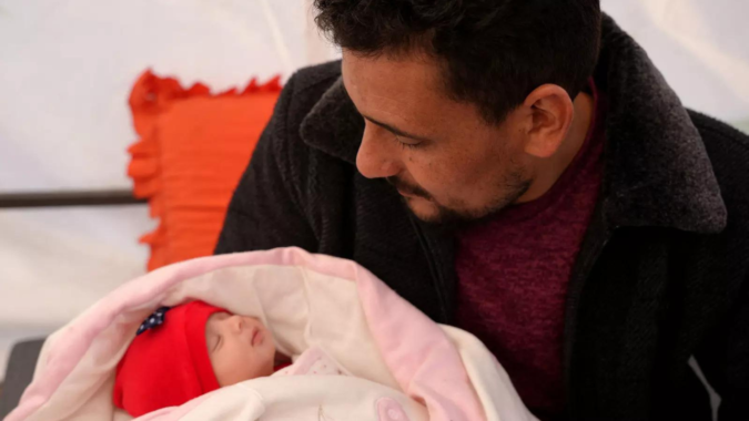 Syria: Syria family takes in 'miracle baby' born under quake rubble