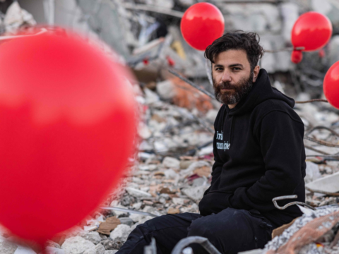 Red balloons mark youth killed in devastating Turkey quake