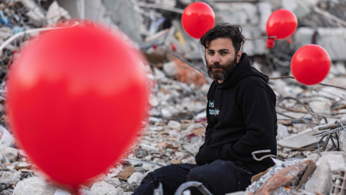 Red balloons mark youth killed in devastating Turkey quake