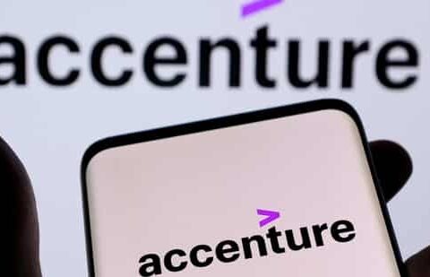 Accenture now expects annual revenue growth to be between 8% and 10% compared to the previous projection of 8% to 11% increase. (File)