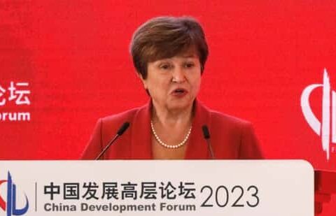 International Monetary Fund (IMF) Managing Director Kristalina Georgieva was speaking at the China Development Forum 2023, in Beijing.(Reuters)