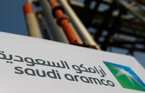 FILE PHOTO: Saudi Aramco logo is pictured at the oil facility in Abqaiq, Saudi Arabia October 12, 2019. REUTERS/Maxim Shemetov/File Photo(REUTERS)