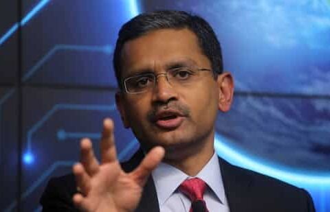 Tata Consultancy Services (TCS) Chief Executive Officer Rajesh Gopinathan attends a news conference.(REUTERS file)