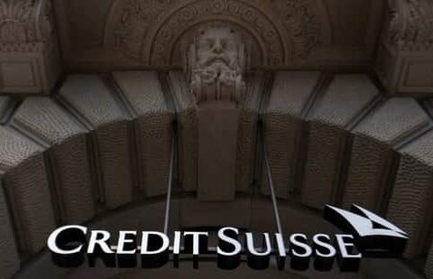 The front entrance of the headquarters of Swiss bank Credit Suisse in Zurich.(AFP)