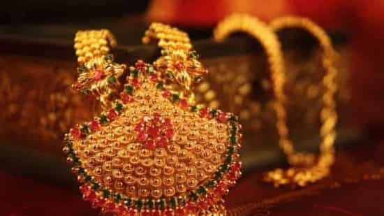 The price of one gram of 24k gold stood at Rs. 5,969 per gram and that of 22k gold at Rs. 5,471.(Representative image/ Istock)