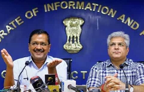 Delhi Chief Minister Arvind Kejriwal and State Finance Minister Kailash Gahlot.(PTI/ Representative Image)