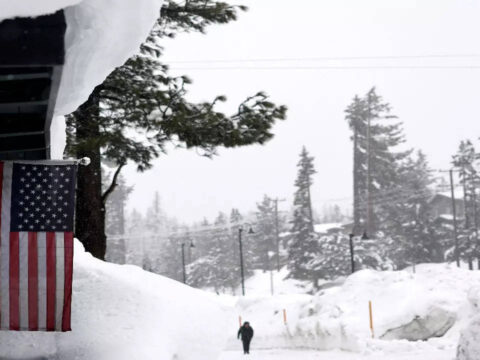 Atmospheric river floods California towns, brings rain, snow