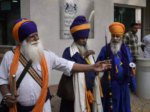 Gigantic tricolour draped from India’s London mission building, one arrest made but anger grows at brazen assault on Indian sovereignty