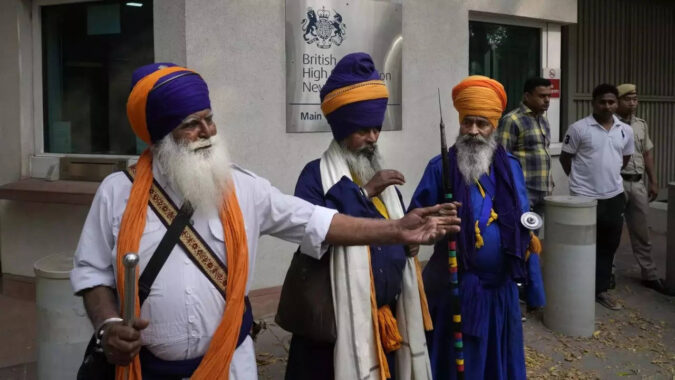 Gigantic tricolour draped from India’s London mission building, one arrest made but anger grows at brazen assault on Indian sovereignty