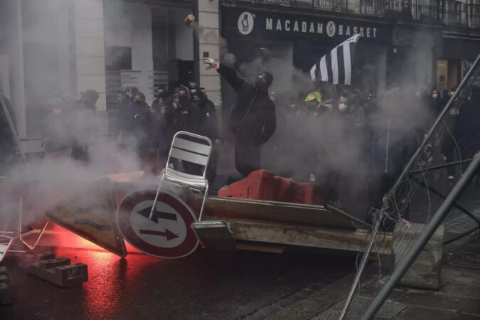 Nationwide protests in France after Macron doubles down on pension bill