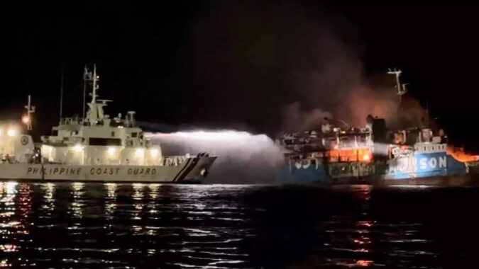 Fire Rips Through Philippine Ferry: Thirty-one killed after fire rips through Philippine ferry