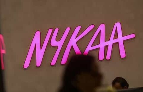 Signage of Nykaa at company's head office in Mumbai,(Bloomberg)