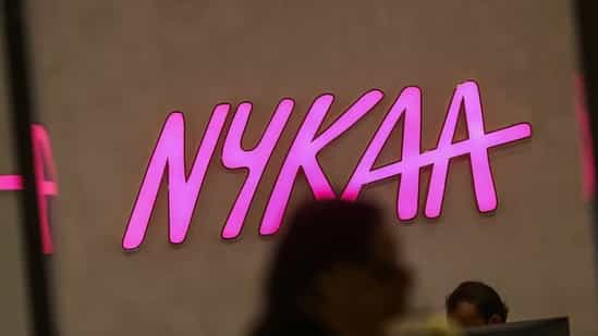 Signage of Nykaa at company's head office in Mumbai,(Bloomberg)