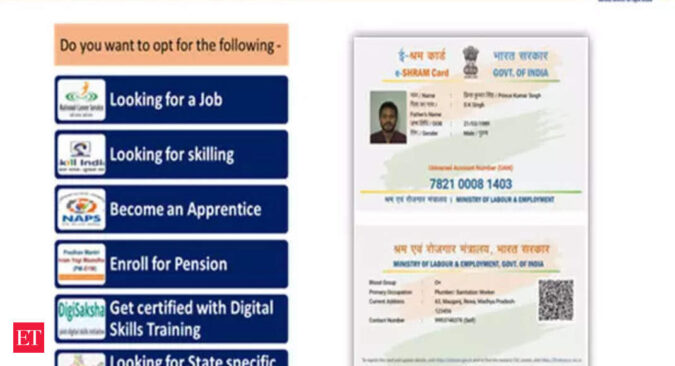 Government widens scope of e-Shram portal to include family details of unorganised workers