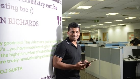 Byju Raveendran, the founder and chief executive of edtech major Byju’s, (HT File Photo)