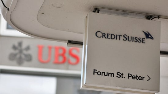 Logos of Swiss bank UBS and Credit Suisse.(REUTERS)