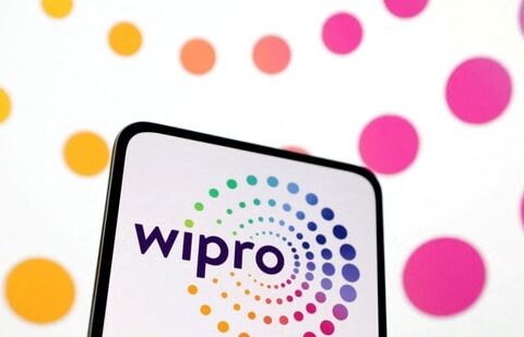 Wipro Ltd logo is seen displayed in this illustration. (Reuters)