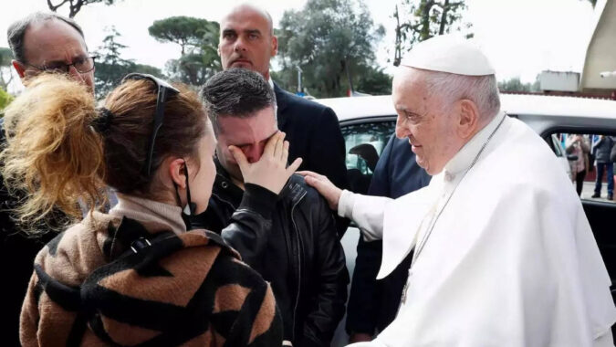 Francis: Pope Francis leaves hospital; 'Still alive,' he quips