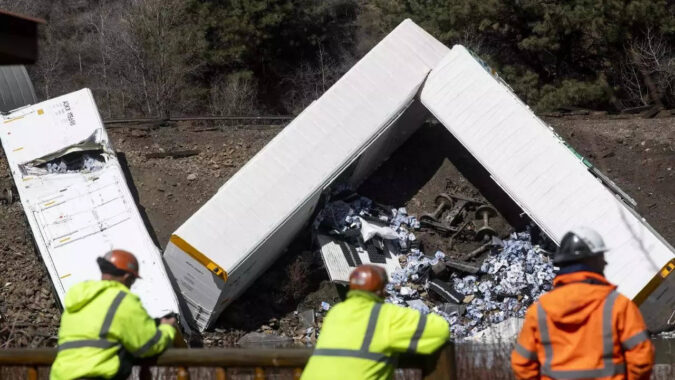 Montana: About 25 train cars derail in Montana, no injuries reported