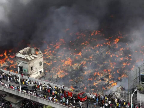 Massive Fire In Bangladesh Market: Firefighters, army work to douse massive fire in Bangladesh market