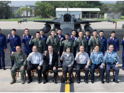 Taiwan: Taiwan President Tsai Ing-wen thanks fighter pilots as Chinese drills ebb