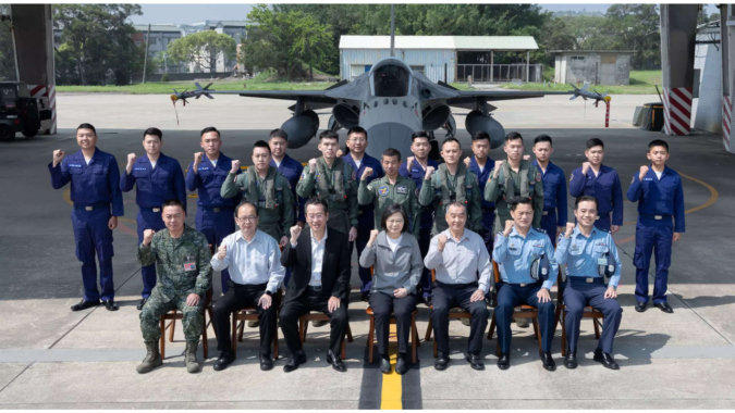 Taiwan: Taiwan President Tsai Ing-wen thanks fighter pilots as Chinese drills ebb