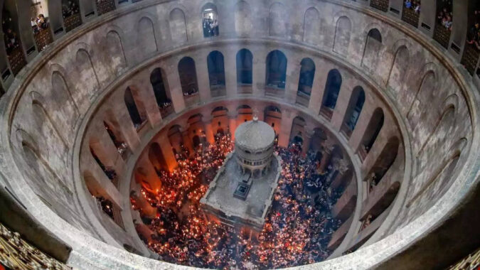 Orthodox Christians Await Holy Light: Orthodox Christians await Holy Light in Jerusalem under heavy police restrictions