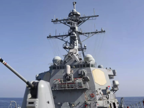 Taiwan: US warship sails through Taiwan Strait following China war games