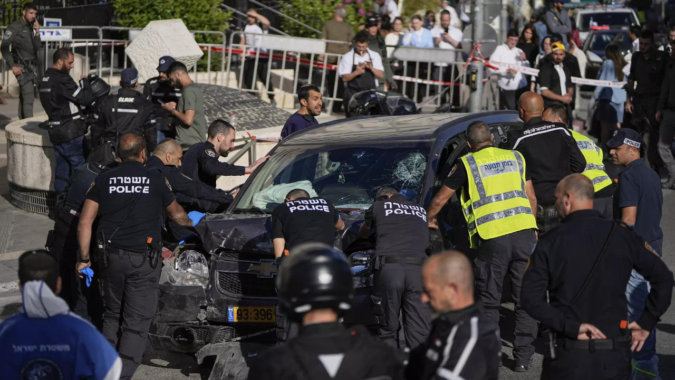 Jerusalem: Police say 5 wounded in ramming attack near Jerusalem market