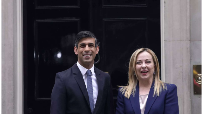 Meloni: Rishi Sunak says UK, Italy 'aligned' as he meets far-right Giorgia Meloni