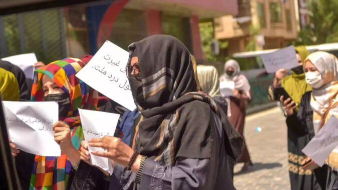 Afghan Women Protesters Urge: Afghan women protesters urge against foreign recognition of Taliban