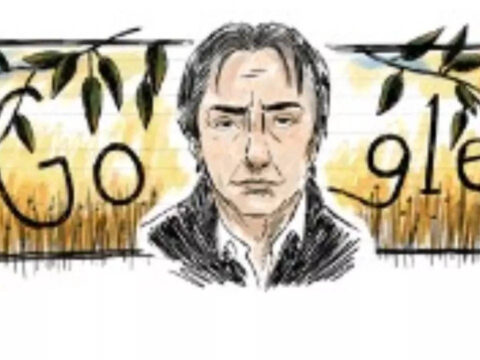 Google celebrates English actor Alan Rickman with a doodle