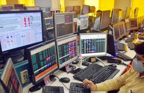 Shareholders react as Sensex and Nifty go down. (ANI File Photo )