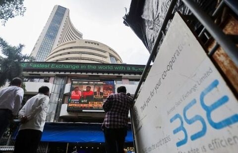 Sensex down to 61,784 points, Nifty in red at 18,270(Reuters File)