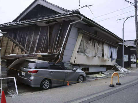 Aftershocks shake Japan after earthquake kills one, destroys homes