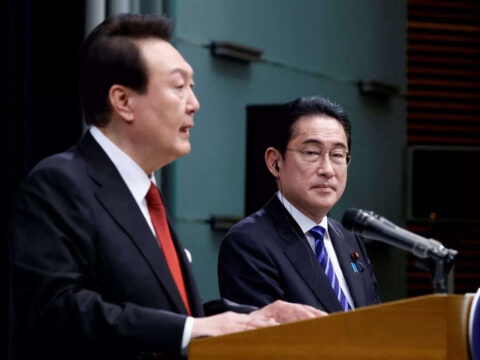 ‘Bomb Shot’ on menu as Japan, Korea leaders meet to bolster ties