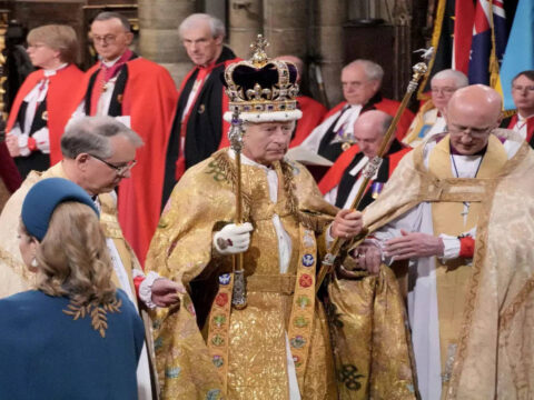 King Charles III wears St Edward's Crown for coronation