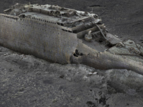 Titanic: First full-size 3D scan of Titanic shows shipwreck in new light