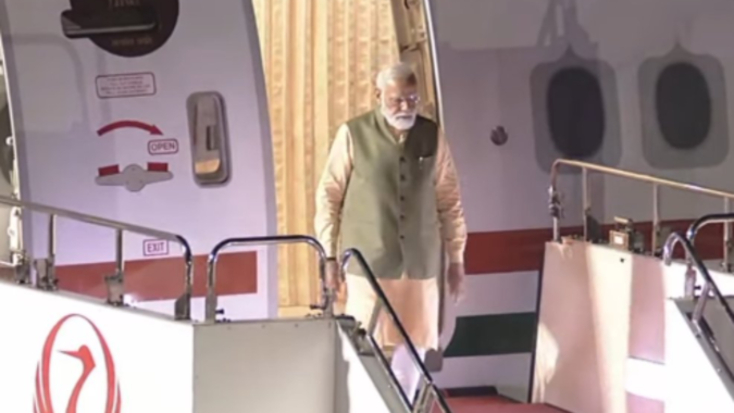 Prime Minister Narendra Modi arrives in Hiroshima for G7 and Quad summits